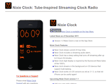 Tablet Screenshot of nixieclockapp.com